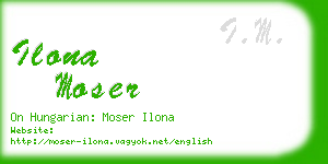 ilona moser business card